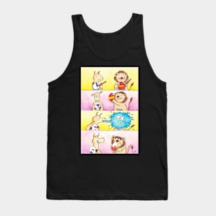 Llama VS Lion Easter Comic 2 Tank Top